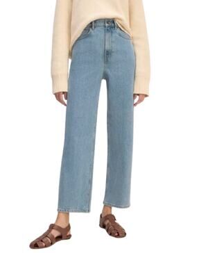 EVERLANE Women's The Way-High Jeans Size 28R US 6 Light Indigo Blue Denim NWT